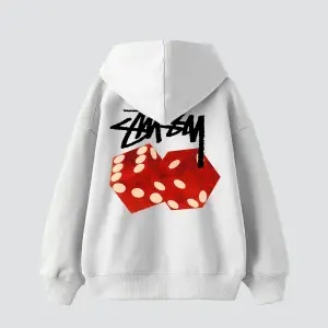 Sts Red Dıce Baskılı Oversize Unisex Beyaz