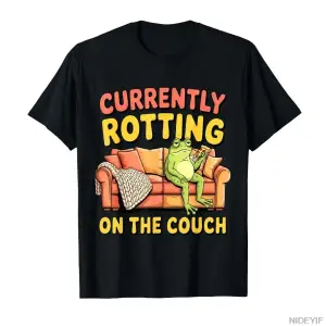 Şu Anda Kanepede Çürüyen Komik Tembel Meme Grafik Tişört Erkekler Kadınlar için % 100% Pamukl