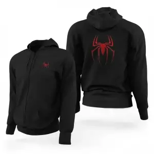 Suit Spiderman Fermuarlı Kaps?onlu Sweatshirt 12927