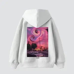 Summer Love Sırt Baskılı Oversize Unisex Beyaz