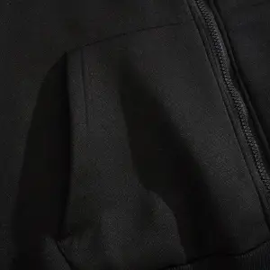 Sun & Moon Print Zip Up Drawstring Lined Hoodie Siyah