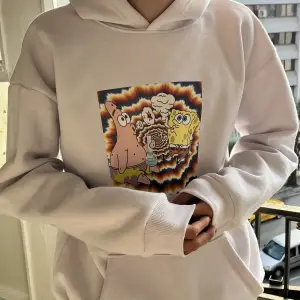 Sünger Bob Hoodie Beyaz