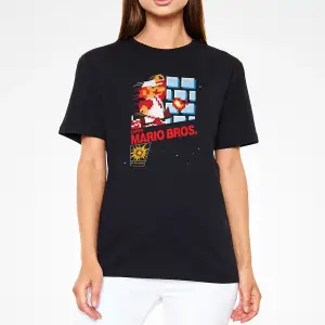 Süper Mario Siyah Unisex Tişört T-Shirt