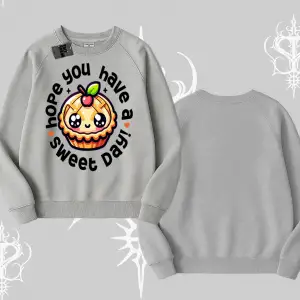 Sweet Day Cupcake Baskılı Biskilet Sweatshirt