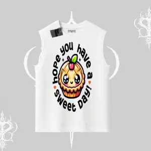 Sweet Day Cupcake Baskılı Kolsuz Tshirt