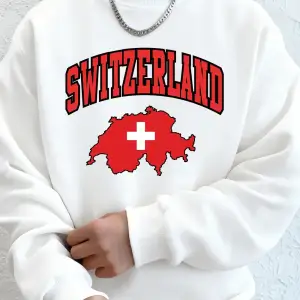 Switzerland Swiss Flag Printing Men Hoodies Autumn Fleece Warm Sweatshirts Casual Loose Crewn