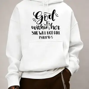 Tanrı İçinde Olan Olsun, O Düşmez Baskılı Erkekler İçin Sonbahar Her Şeyle Uyumlu Eşofman Mod