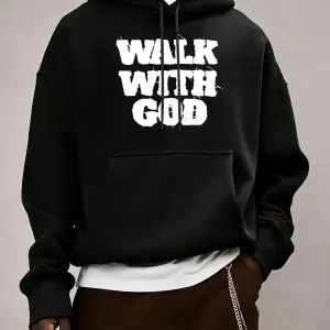 Tanrının Yüzüklüleriyle Yürümek Baskılı Erkek Sokak Modası Kapüşonlu Üst Yumuşak Sonbahar So