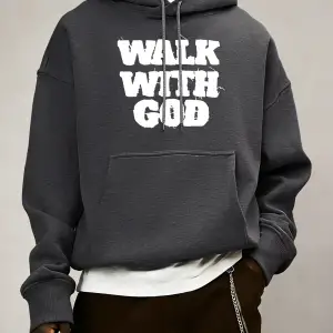 Tanrının Yüzüklüleriyle Yürümek Baskılı Erkek Sokak Modası Kapüşonlu Üst Yumuşak Sonbahar So