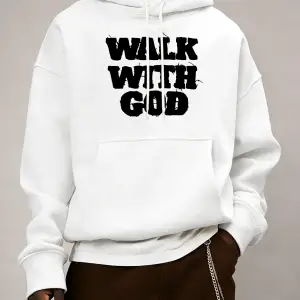 Tanrının Yüzüklüleriyle Yürümek Baskılı Erkek Sokak Modası Kapüşonlu Üst Yumuşak Sonbahar So