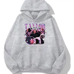 Taylor Swift Kanye West Baskılı sweatshirt oversize gri