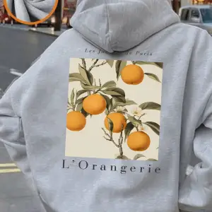 Taze Portakal Meyve Baskı Kapüşonlular Kadın Kış Polar Sıcak Kazaklar Gevşek Cep Tişörtü Raha