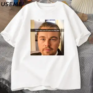 Te Eski Leo Tshirt Komik Meme Grafik T-shirt Vintage Yaz O-Boyun Kısa Kollu Pamuk Tişörtleri 2795