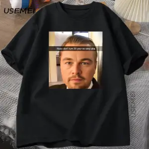 Te Eski Leo Tshirt Komik Meme Grafik T-shirt Vintage Yaz O-Boyun Kısa Kollu Pamuk Tişörtleri 2795