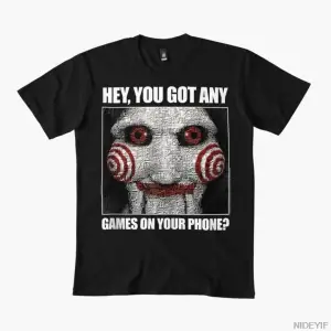 Telefonunuz Yapboz Meme Korku Filmi T-shirt Erkekler Kadınlar Için % 100% Pamuk T Shirt Kısa