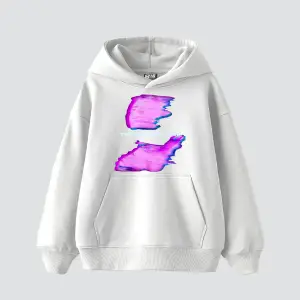 Temperature Baskılı Oversize Unisex Beyaz