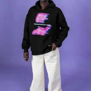 Temperature Baskılı Oversize Unisex Beyaz