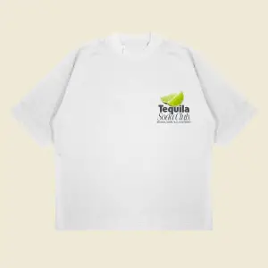 Tequila Soda Baskılı Oversize Unisex Pamuklu Nefes Alan Kalın Kumaşlı