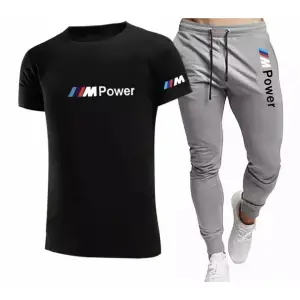 Ter Tutmayan %100 Pamuk Bmw Baskılı Kısa Kollu Yazlık Oversize Erkek Eşofman Takımı