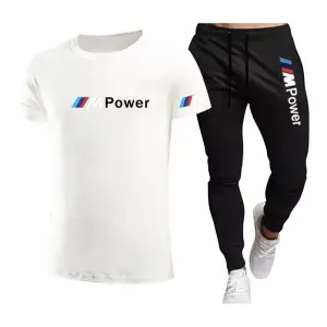 Ter Tutmayan %100 Pamuk Bmw Baskılı Kısa Kollu Yazlık Oversize Erkek Eşofman Takımı