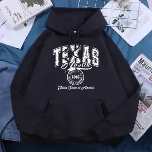 Texas Austin amerika birleşik devletleri Hoodies kadın polar ekip boyun kapşonlu yaratıcı yen