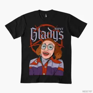 Teyze Gladys Erkek Kadın Tişörtü %100 Pamuklu Tişörtler Kısa Kollu Üstler 1112-4