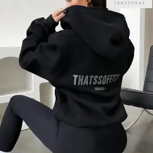 Thatssofetch Series 6 Baskılı Örme Pamuk 2 iplik Siyah Fermuarlı Hırka