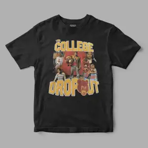 The College Dropout Retro Baskılı Tişört