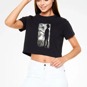 The Cure Siyah Crop Top Tişört