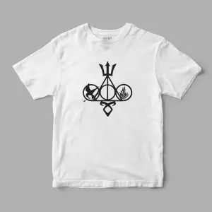 The Deathly Hallows symbol Harry Potter Baskılı Tişört