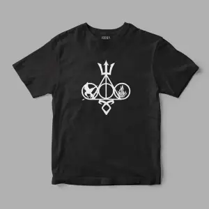 The Deathly Hallows symbol Harry Potter Baskılı Tişört