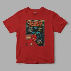 The Flash Old Comic Baskılı Tişört