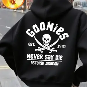 The Goonies İskelet Baskı Kapüşonlular Kadın Rahat Cep Kazak Kış Polar Sıcak Kazak Temelleri