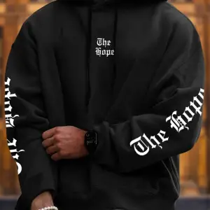 The Hope Renkli Baskılı Oversize Kapüşonlu Sweatshirt Beyaz