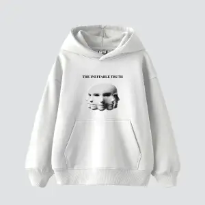 The Ineffable Truth Baskılı Oversize Unisex Premium Beyaz