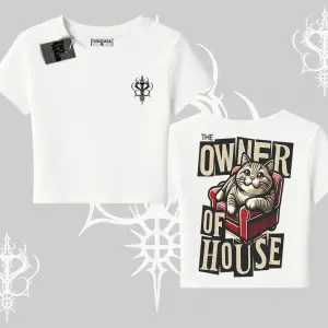The Owner of House Kedi Arka Baskılı Babby Tee Tshirt