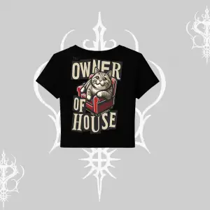 The Owner of House Kedi Arka Baskılı Babby Tee Tshirt