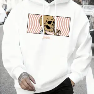 The Skull Under Consideration Kapüşonlu Üst Erkek Sonbahar Sıcak Gevşek Sweatshirt Günlük Pol