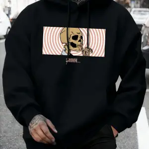 The Skull Under Consideration Kapüşonlu Üst Erkek Sonbahar Sıcak Gevşek Sweatshirt Günlük Pol