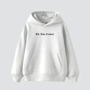The Two Crowns Baskılı Oversize Unisex Premium Beyaz