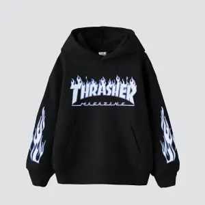 Thrasher Flam Baskılı Oversize Unisex Beyaz