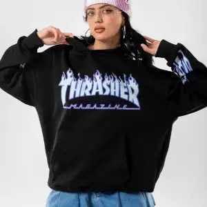 Thrasher Flam Baskılı Oversize Unisex Beyaz