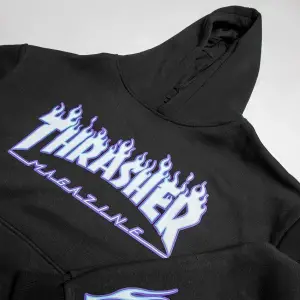 Thrasher Flam Baskılı Oversize Unisex Beyaz