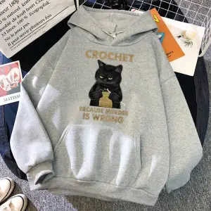 Tığ çünkü katil yanlış kadın kıyafetleri Hip Hop kazaklar Hoody yeni rahat boy giyim polar ge