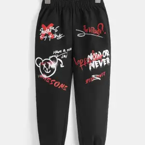 Toddler Boys Bear & Letter Graphic Elastic Waist Pants