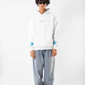 Together Baskılı Oversize Unisex Beyaz