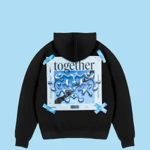 Together Baskılı Oversize Unisex Beyaz