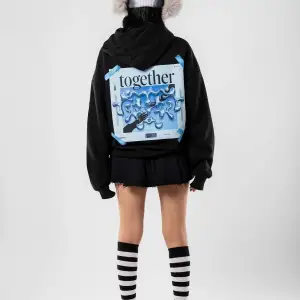 Together Baskılı Oversize Unisex Beyaz