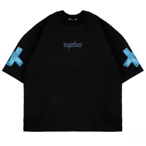 Together Sırt Baskılı Oversize Unisex Beyaz