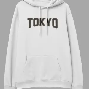 Tokyo Beyaz Oversize Kapüşonlu Sweatshirt